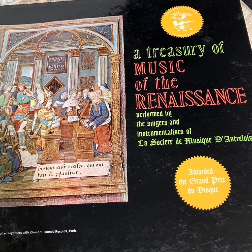 A Treasury of Music of the Renaissance Elektra EKL-229 2LP Vinyl Gatefold Mono